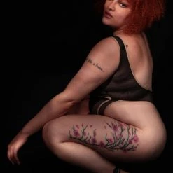 Rolling Vertigo Bodysuit - Black/Beige