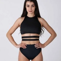 REV ACTIV Second Skin High Waist Shorts - Black All Pole Wear