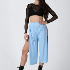 REV ACTIV Sensual Flow Pants (with Leg Slit) - Baby Blue 8 REV ACTIV Sensual Flow Pants (with Leg Slit) - Baby Blue