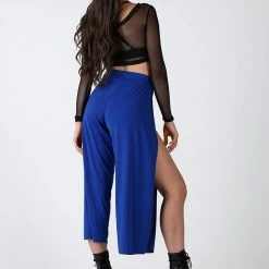 REV ACTIV Sensual Flow Pants (with Leg Slit) - Cobalt