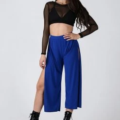 REV ACTIV Sensual Flow Pants (with Leg Slit) - Cobalt