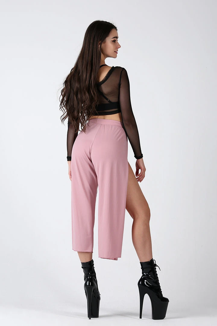 Loungewear Bottoms REV ACTIV Sensual Flow Pants (with Leg Slit) - Rose Pink 2 Loungewear Bottoms REV ACTIV Sensual Flow Pants (with Leg Slit) - Rose Pink