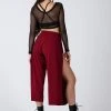 Back In Stock REV ACTIV Sensual Flow Pants (with Leg Slit) - Wine