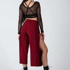 Back In Stock REV ACTIV Sensual Flow Pants (with Leg Slit) - Wine
