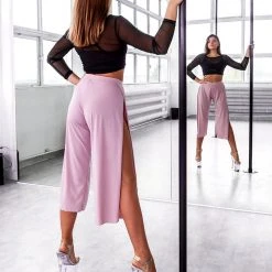 Loungewear Bottoms REV ACTIV Sensual Flow Pants (with Leg Slit) - Rose Pink 10 Loungewear Bottoms REV ACTIV Sensual Flow Pants (with Leg Slit) - Rose Pink