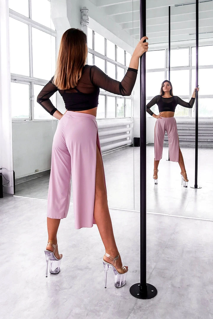 Loungewear Bottoms REV ACTIV Sensual Flow Pants (with Leg Slit) - Rose Pink 5 Loungewear Bottoms REV ACTIV Sensual Flow Pants (with Leg Slit) - Rose Pink