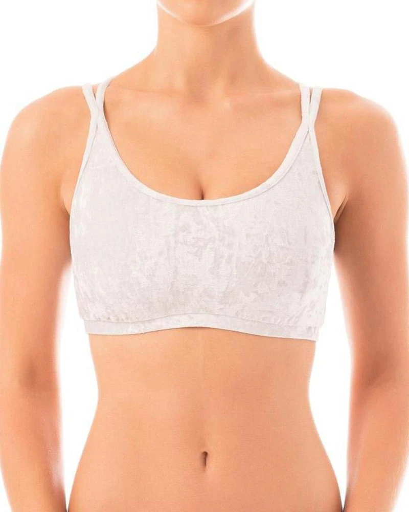 All Pole Wear Dragonfly Nicole Top - Velvet Silver 3 All Pole Wear Dragonfly Nicole Top - Velvet Silver