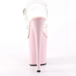 Pleaser USA Flamingo-808 8inch Pleasers - Baby Pink New In