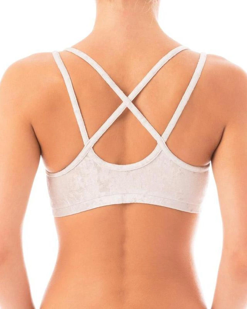 All Pole Wear Dragonfly Nicole Top - Velvet Silver 2 All Pole Wear Dragonfly Nicole Top - Velvet Silver