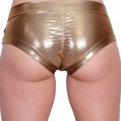 Cleo The Hurricane Hot Pants - Metallic Rose Gold All Pole Wear