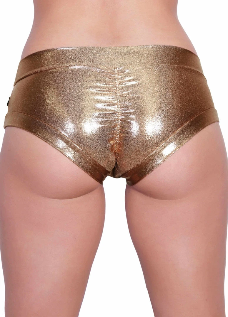 Cleo The Hurricane Hot Pants - Metallic Rose Gold All Pole Wear 2 Cleo The Hurricane Hot Pants - Metallic Rose Gold All Pole Wear