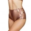 Cleo The Hurricane High Waisted Shorts - Metallic Rose Gold