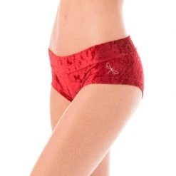 Dragonfly Hot Pants - Velvet Red All Pole Wear