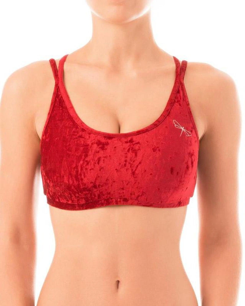 All Pole Wear Dragonfly Nicole Top - Velvet Red 3 All Pole Wear Dragonfly Nicole Top - Velvet Red