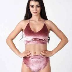 REV ACTIV High Waist Shorts - Pink Velvet All Pole Wear