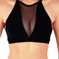 Dragonfly Victoria Sports Bra - Black Mesh All Pole Wear