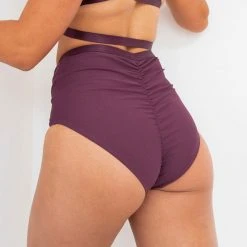 Lunalae Jemma High Waist Bottoms - Recycled Mulberry