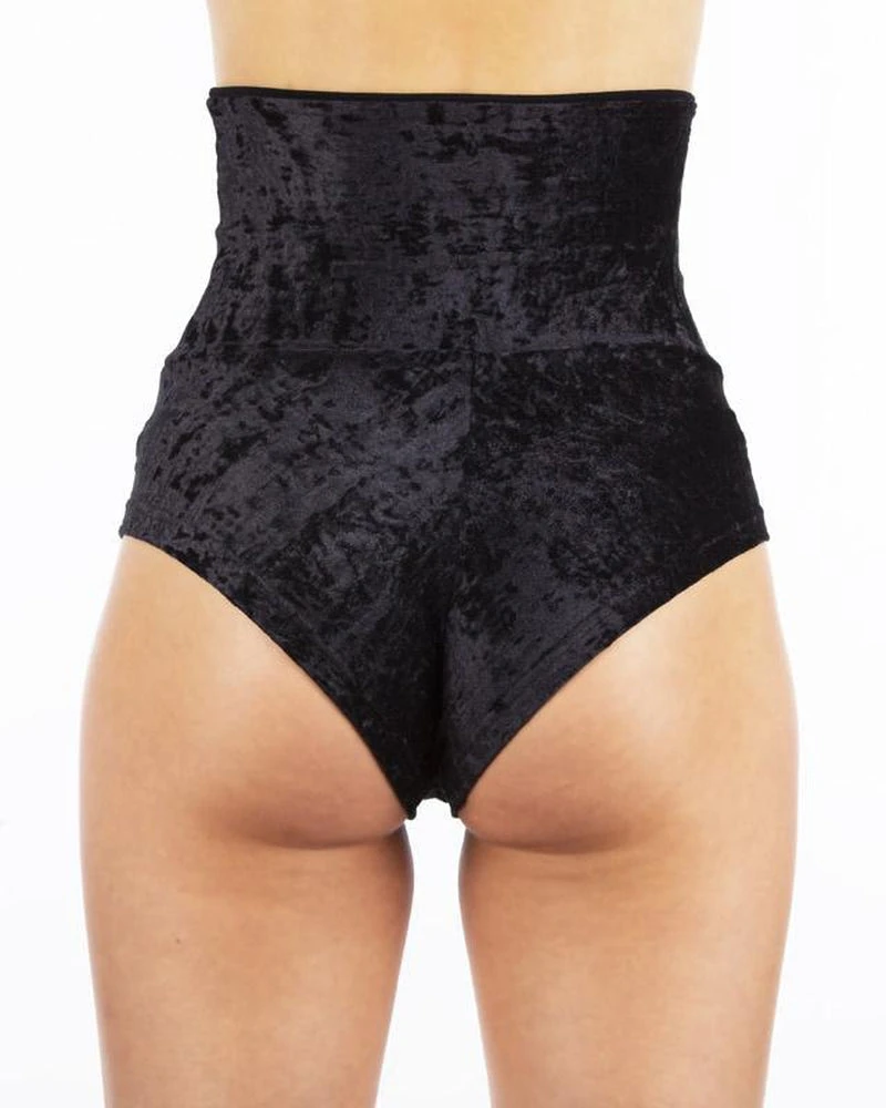 Dragonfly Betty High-Waisted Shorts - Velvet Black 2 Dragonfly Betty High-Waisted Shorts - Velvet Black