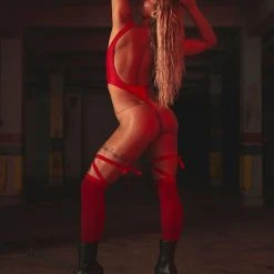 Rolling Wild Bodysuit - Red All Pole Wear