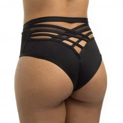 Poledancerka X High Leg Shorts - Black